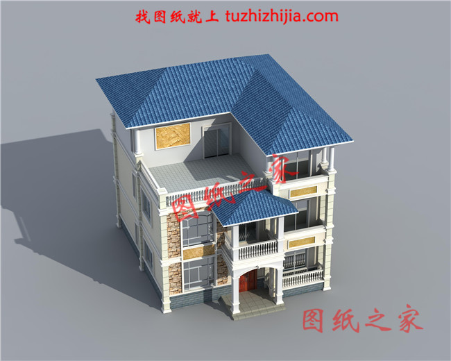 120平方三層房子設計圖,漂亮實用農(nóng)村自建小別墅設計圖