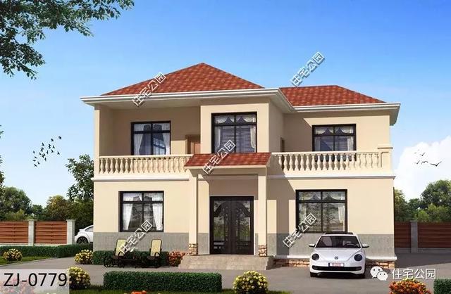 9X12米溫馨2層別墅設計方案圖，別看戶型小，照樣很大氣！