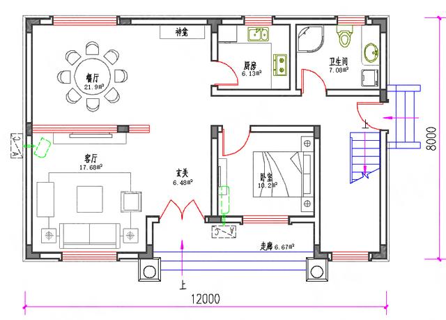 簡(jiǎn)單易施工90㎡平屋頂農(nóng)村二層樓房設(shè)計(jì)，造價(jià)超低