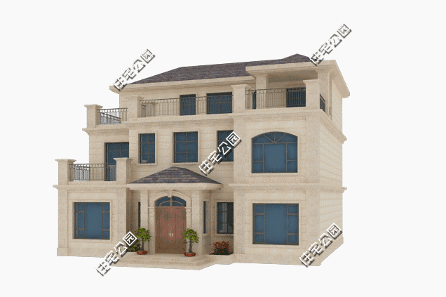 14x14米歐式別墅圖，美好的農村生活自此開始