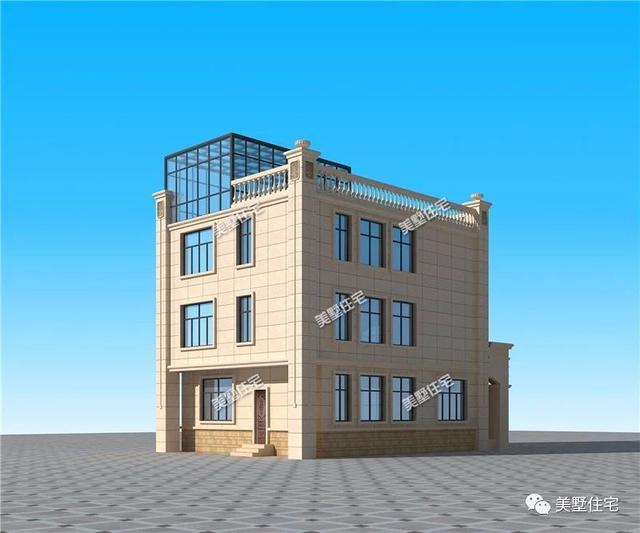 2款占地100平內現代平頂三層別墅圖，給設計師99分