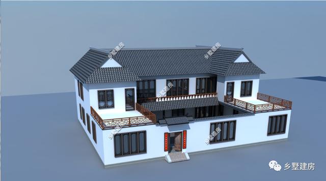 農村自建二層四合院別墅，需要多少錢？看完這套圖紙借錢都得建