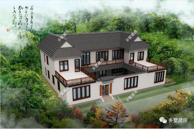 農村自建二層四合院別墅，需要多少錢？看完這套圖紙借錢都得建