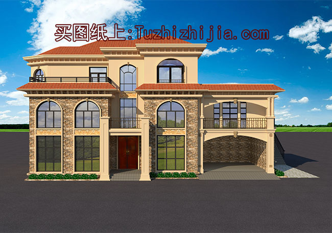 300平大戶型豪華三層別墅設計圖,帶總統套房