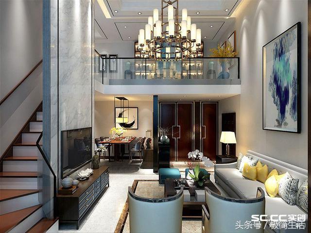 青島270平別墅裝修，知性人文的現代中式風格！