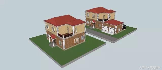 12米x10米帶車庫兩層小別墅，毛坯造價25萬能建！