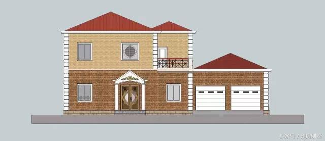 12米x10米帶車庫兩層小別墅，毛坯造價25萬能建！
