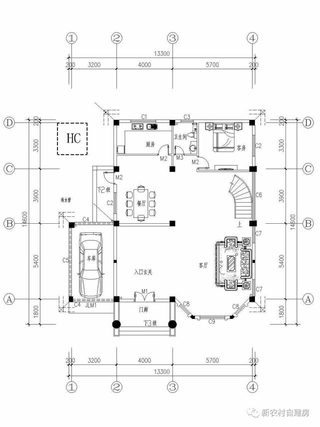最經典的建房案例，只要35萬，帶旋轉樓梯和平面圖！