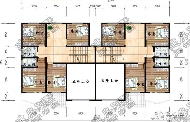 兩套兄弟雙拼農村別墅圖紙，一個家族的興盛象征