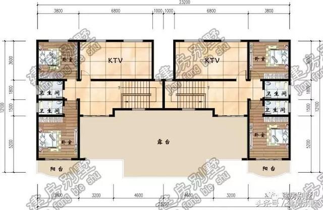 兩套兄弟雙拼農村別墅圖紙，一個家族的興盛象征