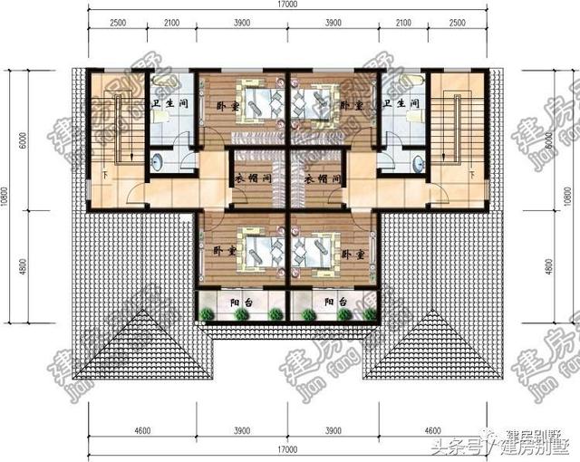 兩套兄弟雙拼農村別墅圖紙，一個家族的興盛象征
