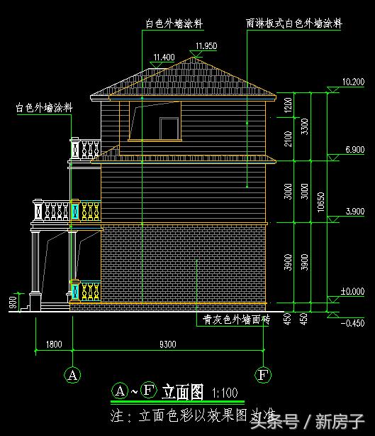 12.44×9.54三層別墅施工圖、效果圖！