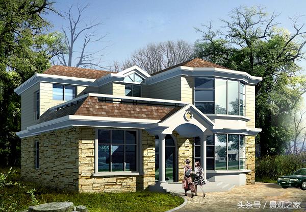 兩套漂亮實用的二層農村小別墅效果圖（含設計圖紙）