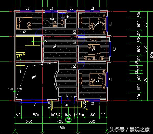 兩套漂亮實用的二層農村小別墅效果圖（含設計圖紙）