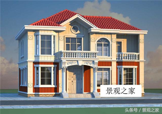 160平農村二層別墅設計施工圖紙（含效果圖）