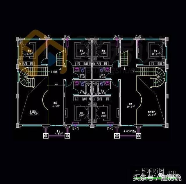 兄弟齊心，聯手建別墅！大氣歐式雙拼別墅帶車庫戶型