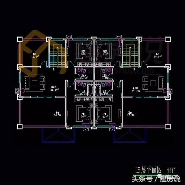 兄弟齊心，聯手建別墅！大氣歐式雙拼別墅帶車庫戶型