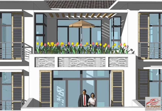 帶花園三層現代風格別墅——24建筑設計案例