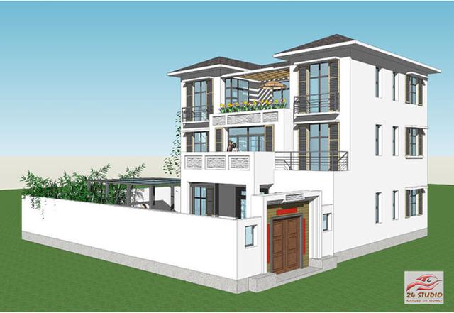 帶花園三層現代風格別墅——24建筑設計案例