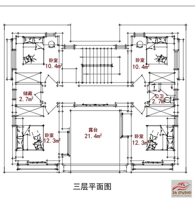 帶花園三層現代風格別墅——24建筑設計案例