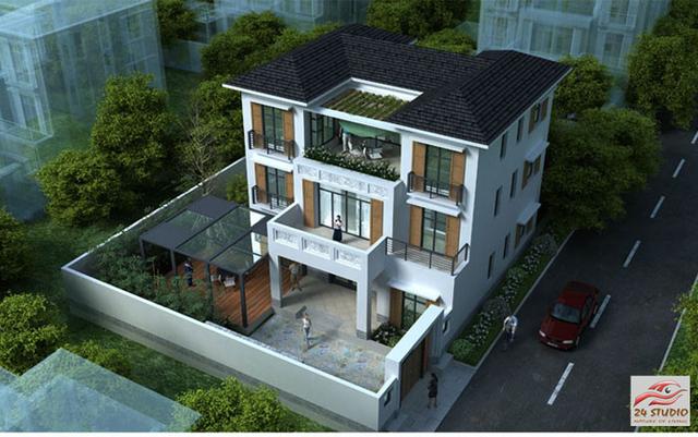 帶花園三層現代風格別墅——24建筑設計案例