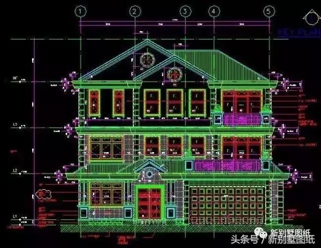 5套農(nóng)村實用小別墅戶型，二三層都有，附各套平面圖