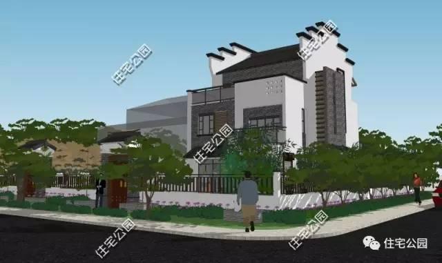 20萬自建3層徽派別墅，帶露臺小院，含平面圖！