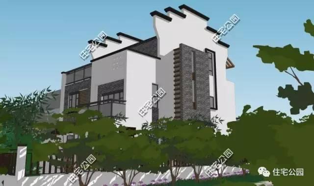 20萬自建3層徽派別墅，帶露臺小院，含平面圖！