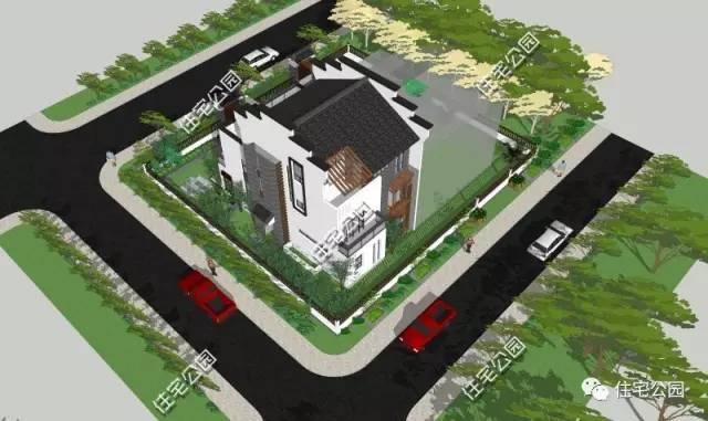 20萬自建3層徽派別墅，帶露臺小院，含平面圖！