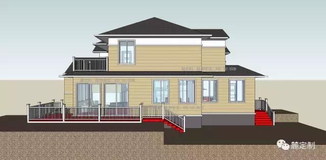 自建338平米現代風格經典鄉村別墅全套圖紙