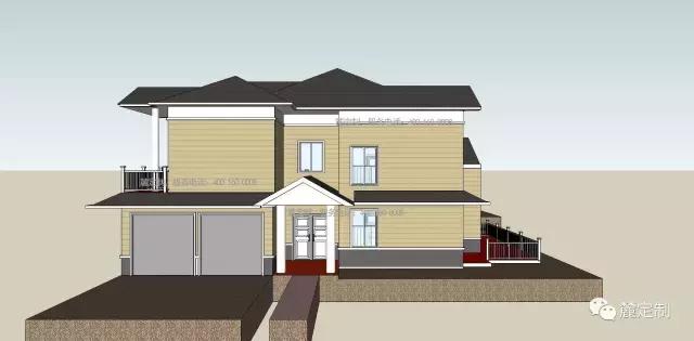 自建338平米現代風格經典鄉村別墅全套圖紙