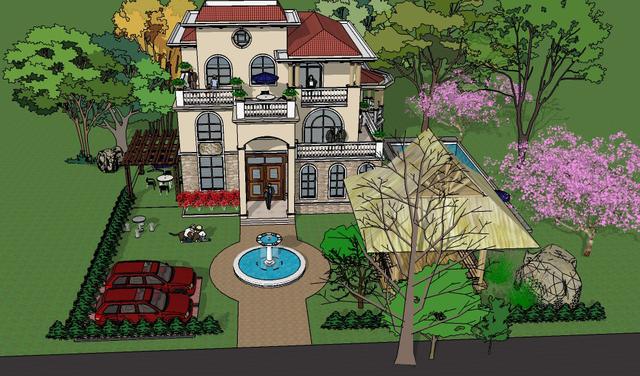 易蓋房圖紙：12X11米農村別墅，挑空客廳+旋轉樓梯，戶型棒