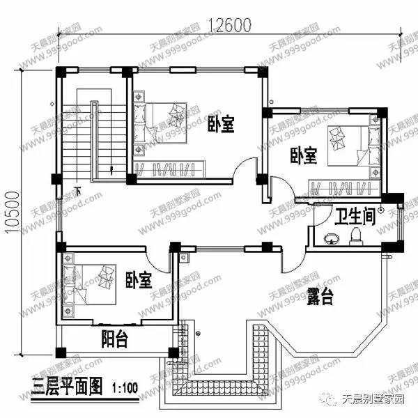 新農(nóng)村16.1X10.5米別墅設(shè)計(jì)圖，獨(dú)立車庫設(shè)計(jì)帶堂屋！