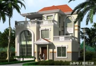 新農村三層自建房設計施工圖，農村別墅戶型圖