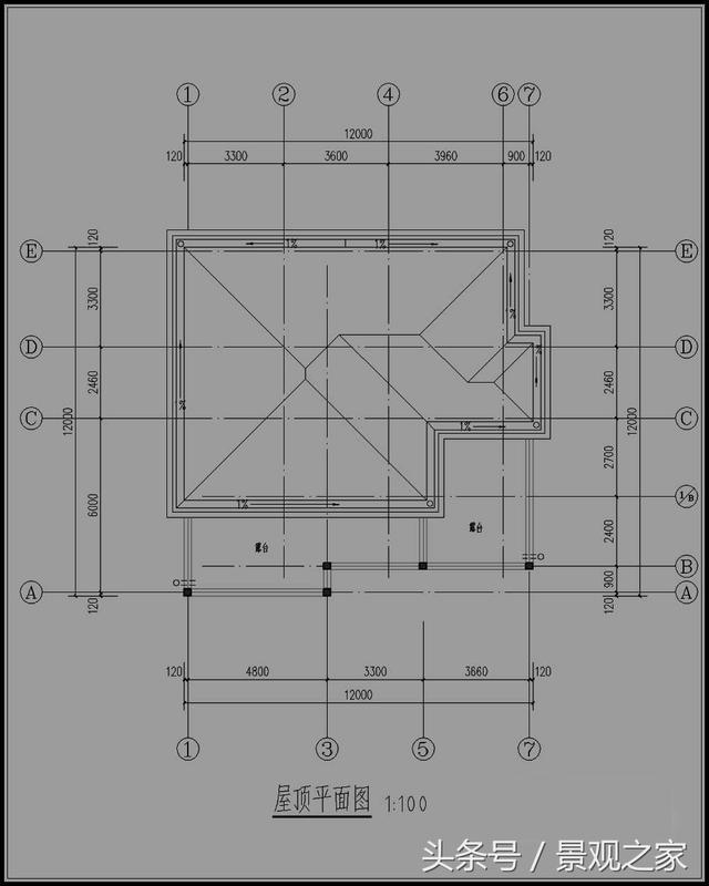 新農村三層自建房設計施工圖，農村別墅戶型圖