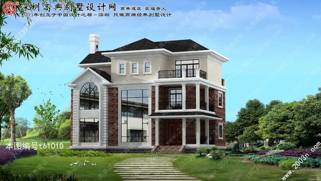 最新別墅外觀效果圖三層別墅設計圖