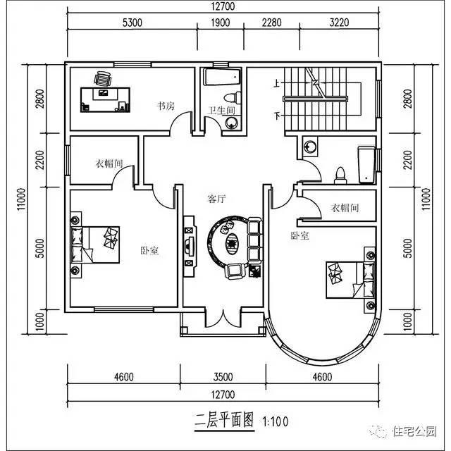 12X11米農村3層別墅，落地窗設計帶露臺，30萬自建！