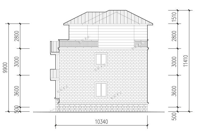 12x10米三層簡歐別墅，樸實(shí)的農(nóng)村住房設(shè)計(jì)