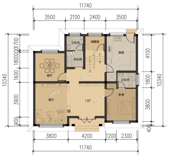 12x10米三層簡歐別墅，樸實(shí)的農(nóng)村住房設(shè)計(jì)