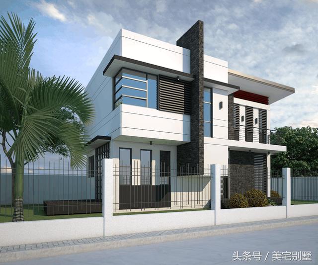 一款現代派二層小別墅，清新適用，您看這款怎么樣？