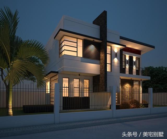 一款現代派二層小別墅，清新適用，您看這款怎么樣？