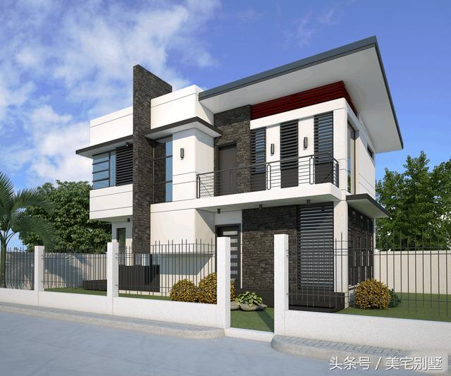一款現代派二層小別墅，清新適用，您看這款怎么樣？