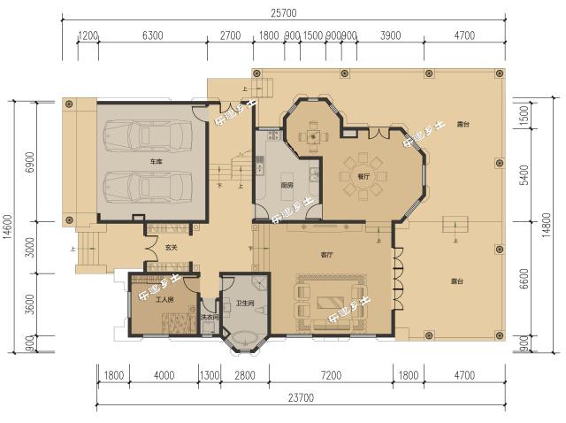 26x15米二層經典歐式鄉村大別墅設計
