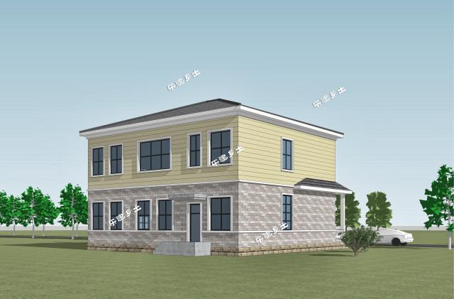 12x12米二層簡歐獨棟別墅，農村建房經典參考