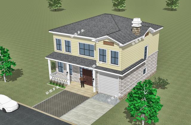 12x12米二層簡歐獨棟別墅，農村建房經典參考