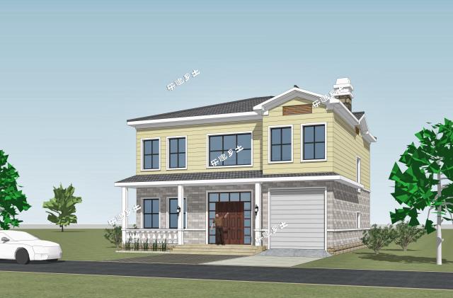 12x12米二層簡歐獨棟別墅，農村建房經典參考