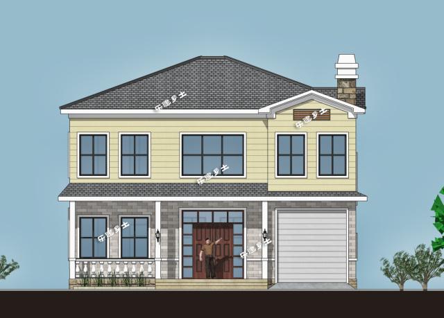 12x12米二層簡歐獨棟別墅，農村建房經典參考