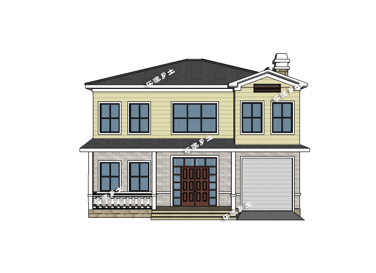 12x12米二層簡歐獨棟別墅，農村建房經典參考