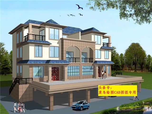 32萬建雙拼（單戶）別墅！臨街開商鋪的別墅，可開設收費停車場