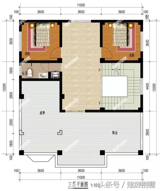 帶飄窗和大露臺的三層簡約別墅圖，這么好的房子讓你無可挑剔